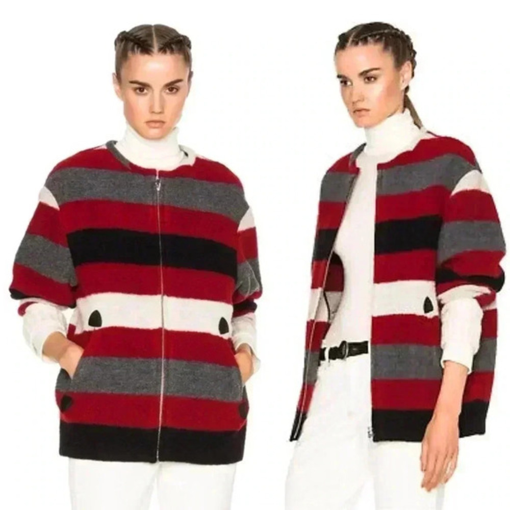 Isabel Marant Red and Gray Striped Jacket - Picture 4 of 16